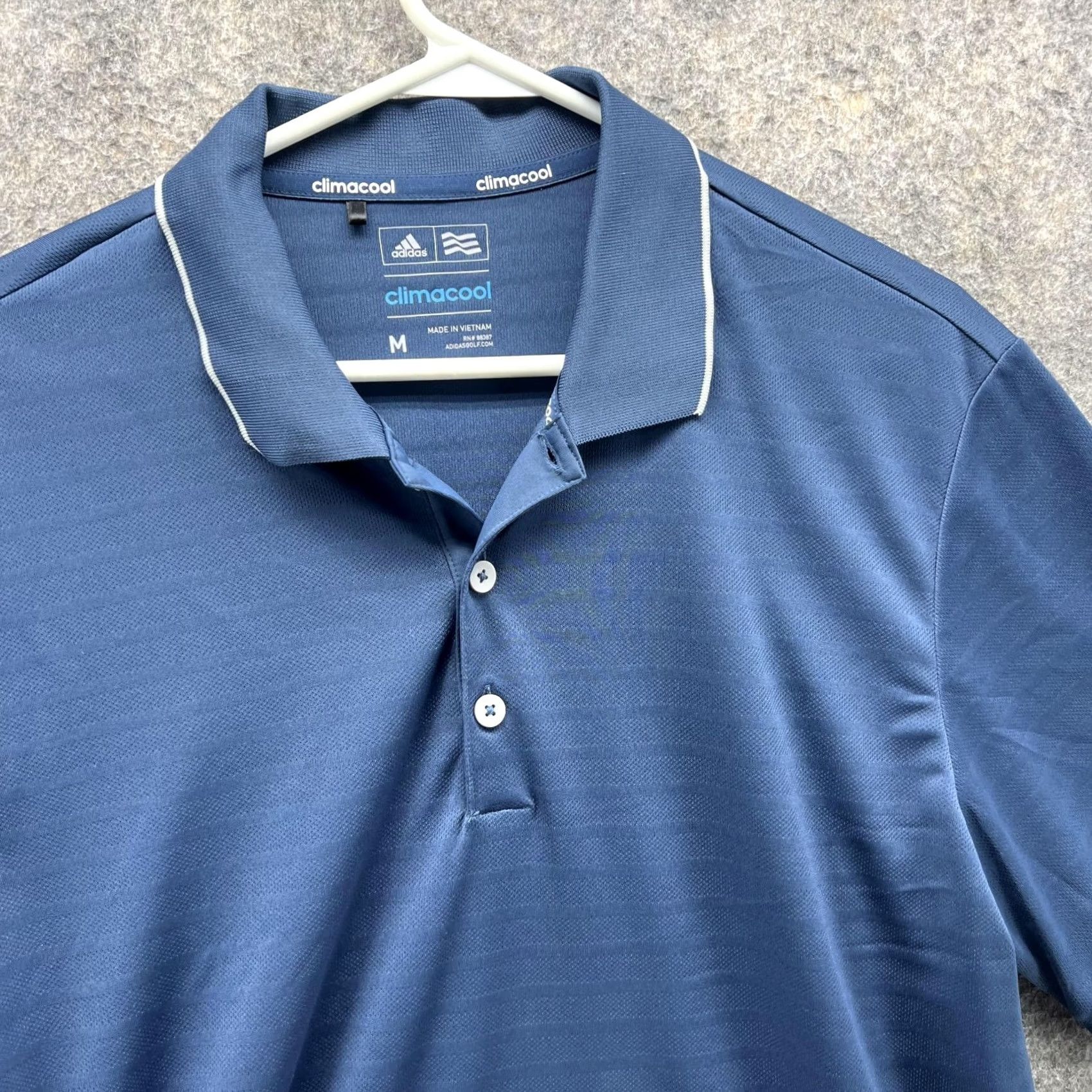 Adidas Adidas Polo Shirt Men Medium Blue Navy Clima Cool Polyester Golf Shirt Mens Polo Size US M / EU 48-50 / 2 - 4 Thumbnail