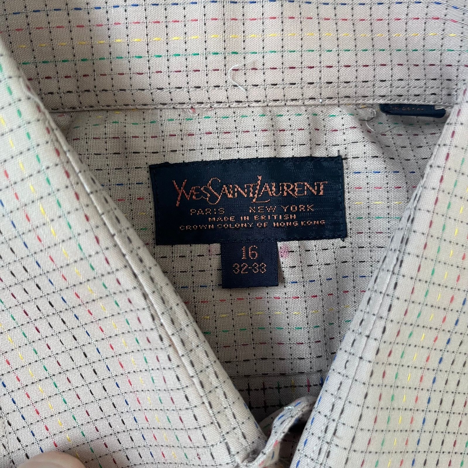 Yves Saint Laurent Yves Saint Laurent Shirt – Size 16 (32-33) – Vintage YSL Size US L / EU 52-54 / 3 - 5 Thumbnail