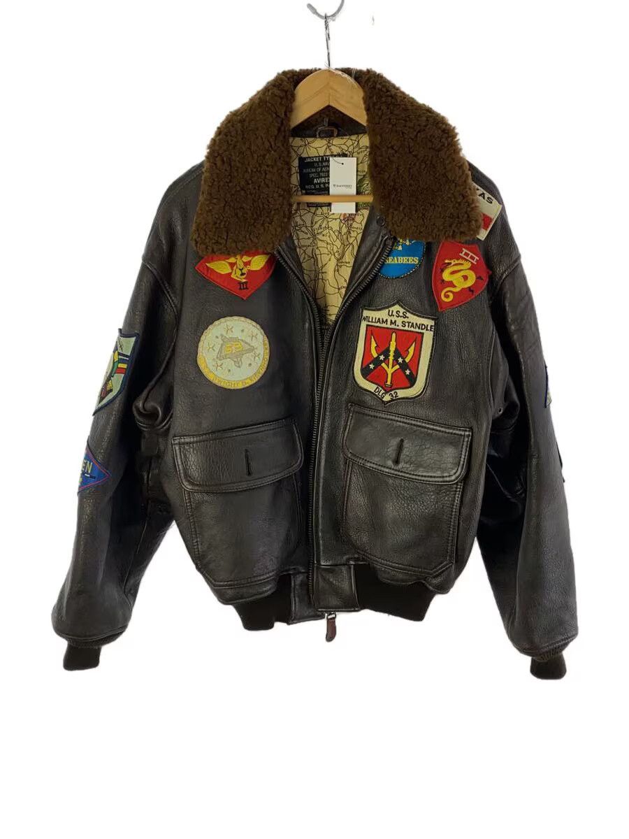 Avirex Avirex Sheepskin Leather Jacket Blouson Brown Size US S / EU 44-46 / 1 - 1 Thumbnail