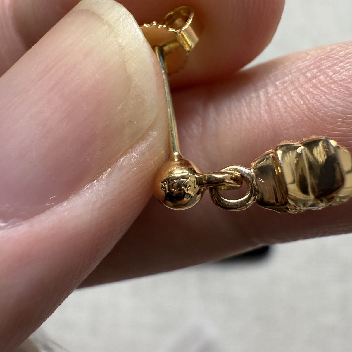 Chrome Hearts Chrome Hearts 22k gold tiny e earring Size ONE SIZE - 4 Thumbnail