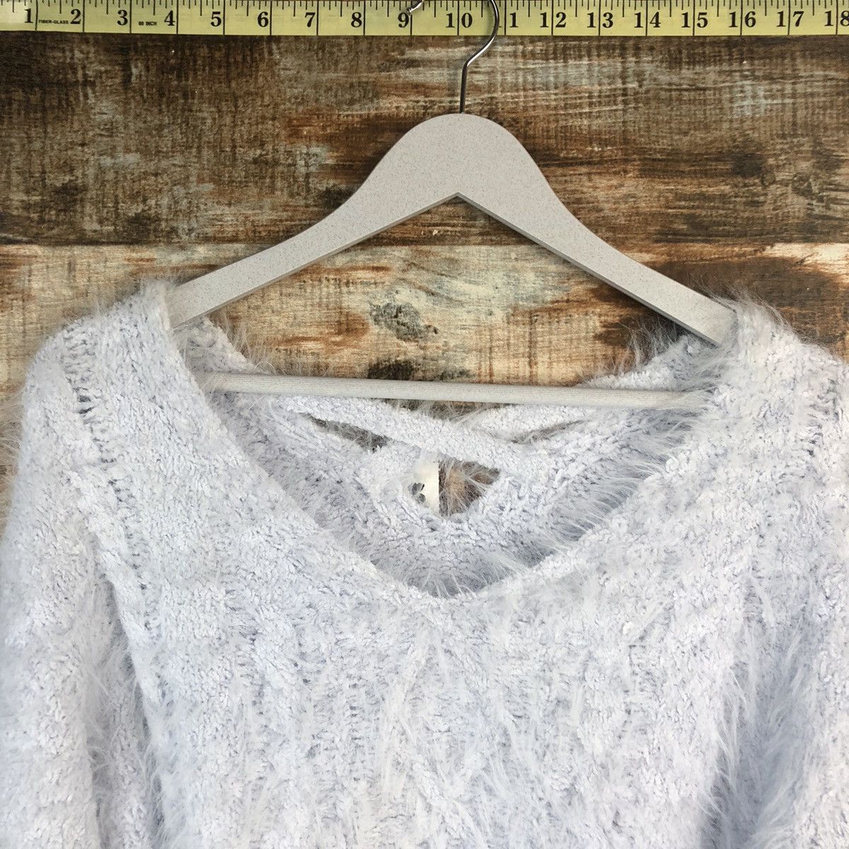 Vintage DL Olive Des Olive shaggy mohair fur Purple Knitwear #C024 Size M / US 6-8 / IT 42-44 - 4 Thumbnail