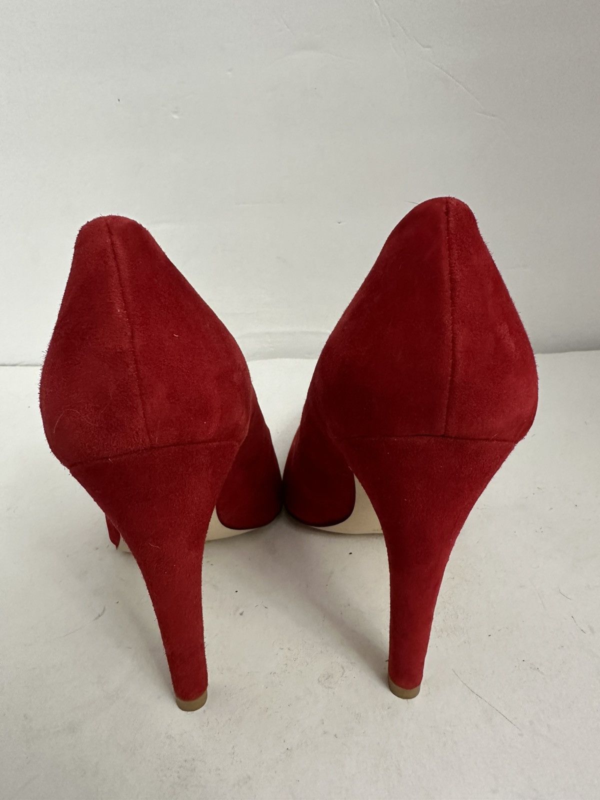 Good American Good American The Icon pointed toe pumps in red suede Size US 10 / IT 40 - 5 Thumbnail