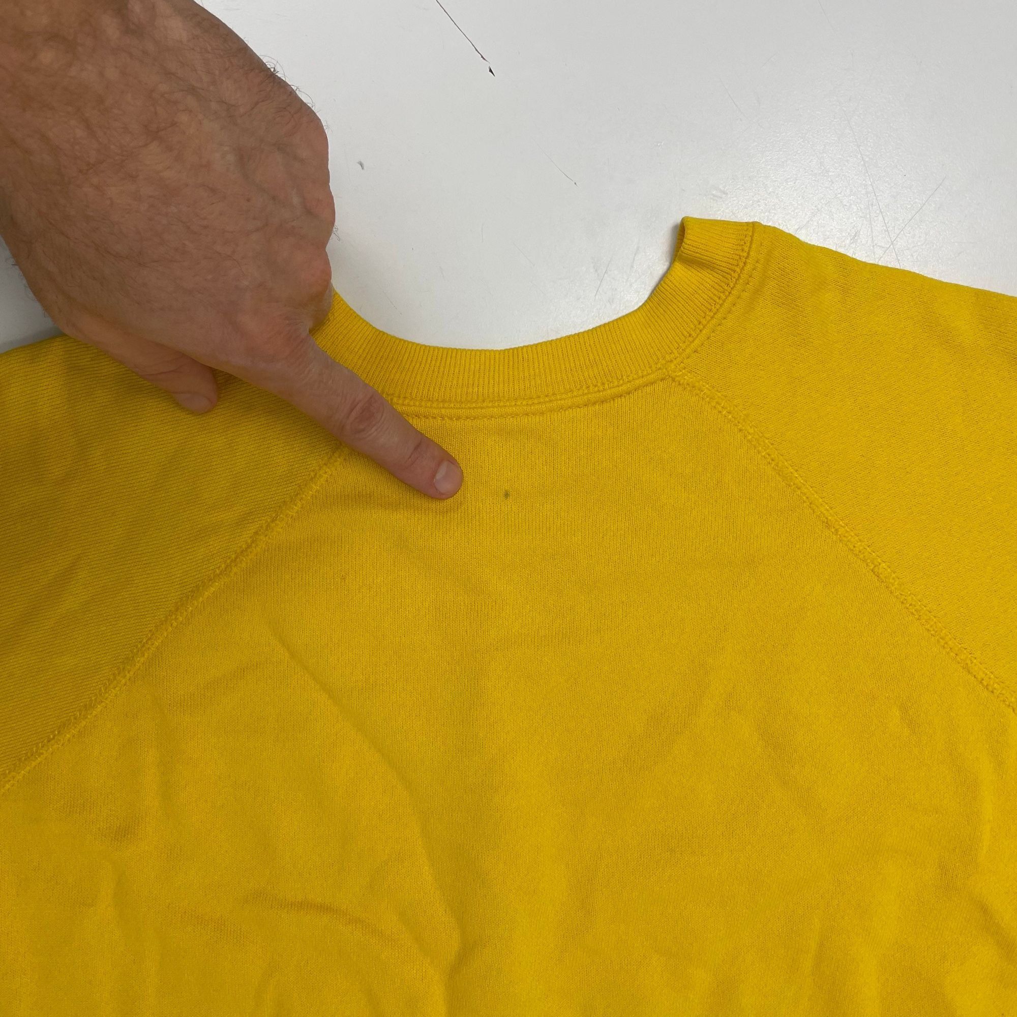 Other VtgTRI BLEND Solid Canary Yellow Pullover RAGLAN Sweatshirt Size US L / EU 52-54 / 3 - 4 Thumbnail