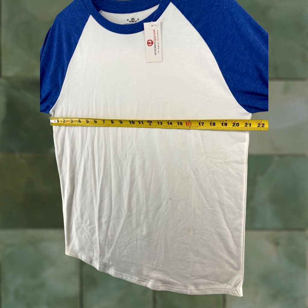 Vintage Emblem Apparel Mens Baseball Shirt L Blue 3/4 Sleeve NWT Shirt Mens Blue 3/4 Sleeve Baseball Shirt NWT Emblem Apparel Blue L Size US L / EU 52-54 / 3 - 1 Thumbnail