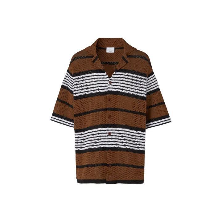 Burberry Burberry Burberry Striped Print Short Sleeve Shirt-2507 Size US L / EU 52-54 / 3 - 1 Thumbnail