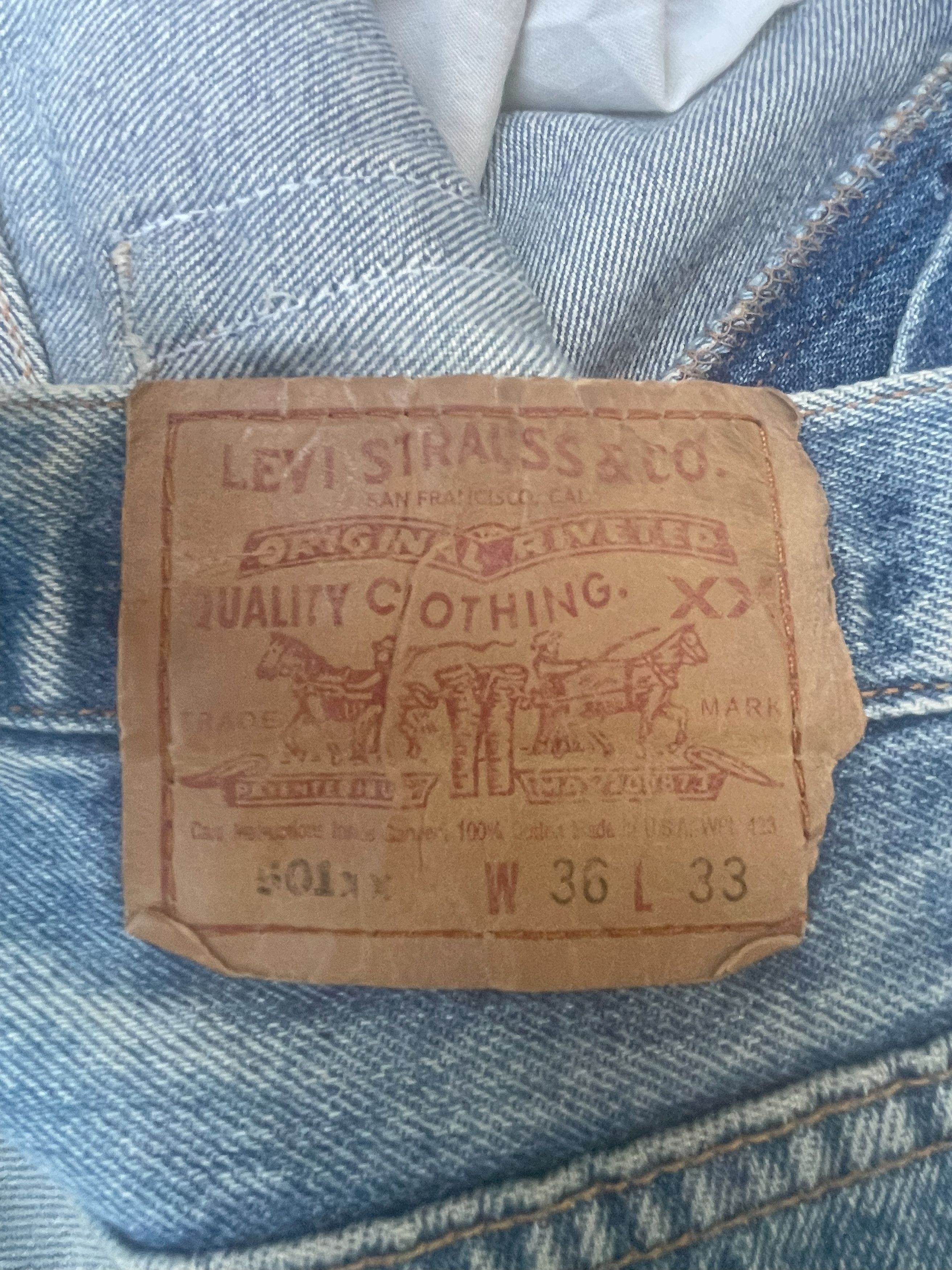 Levi's Vintage 1994 Levis 501 XX Distresed Size US 34 / EU 50 - 17 Thumbnail