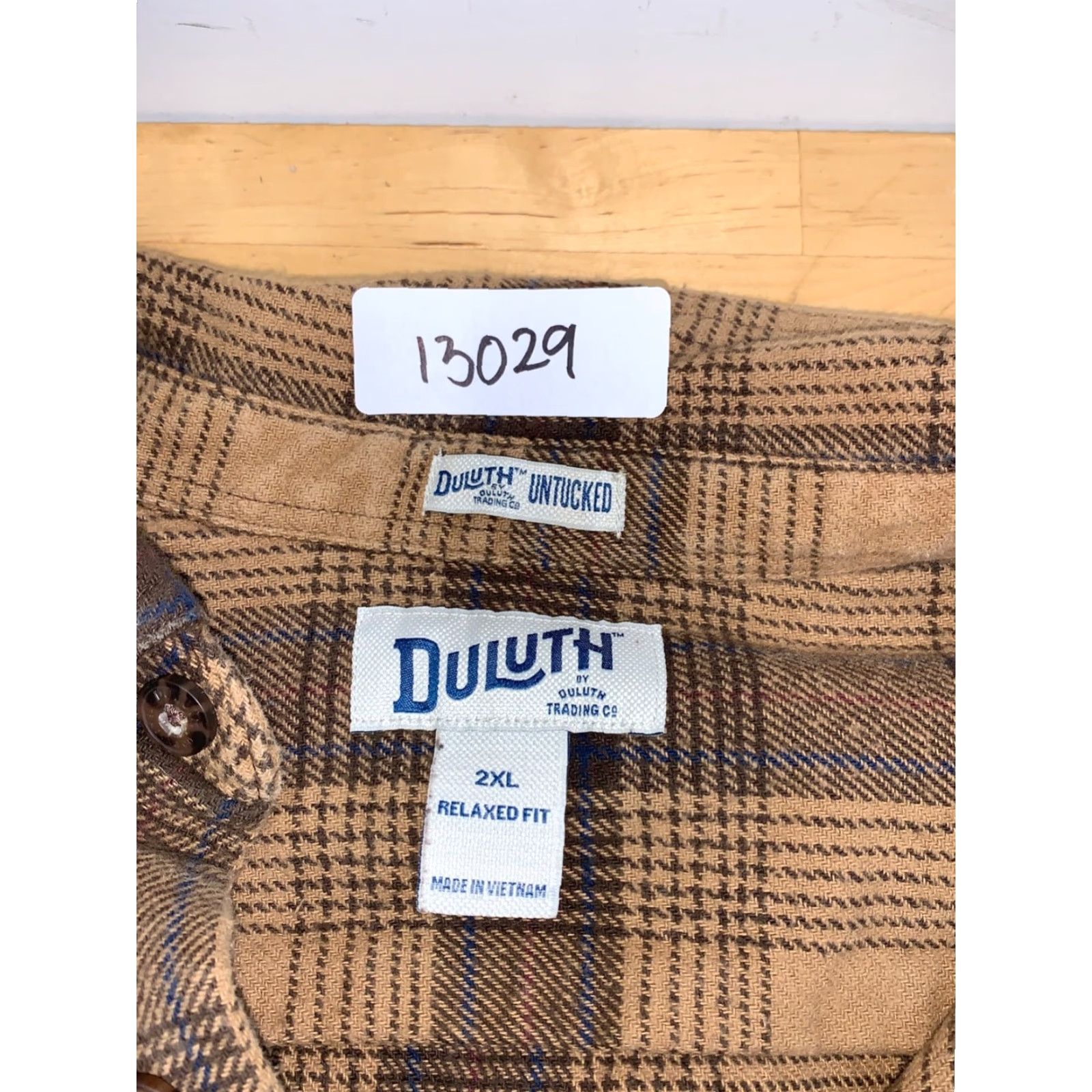 Vintage Duluth Button-Up Shirt 2XL Brown Plaid Flannel Work Casual Size US XXL / EU 58 / 5 - 2 Thumbnail