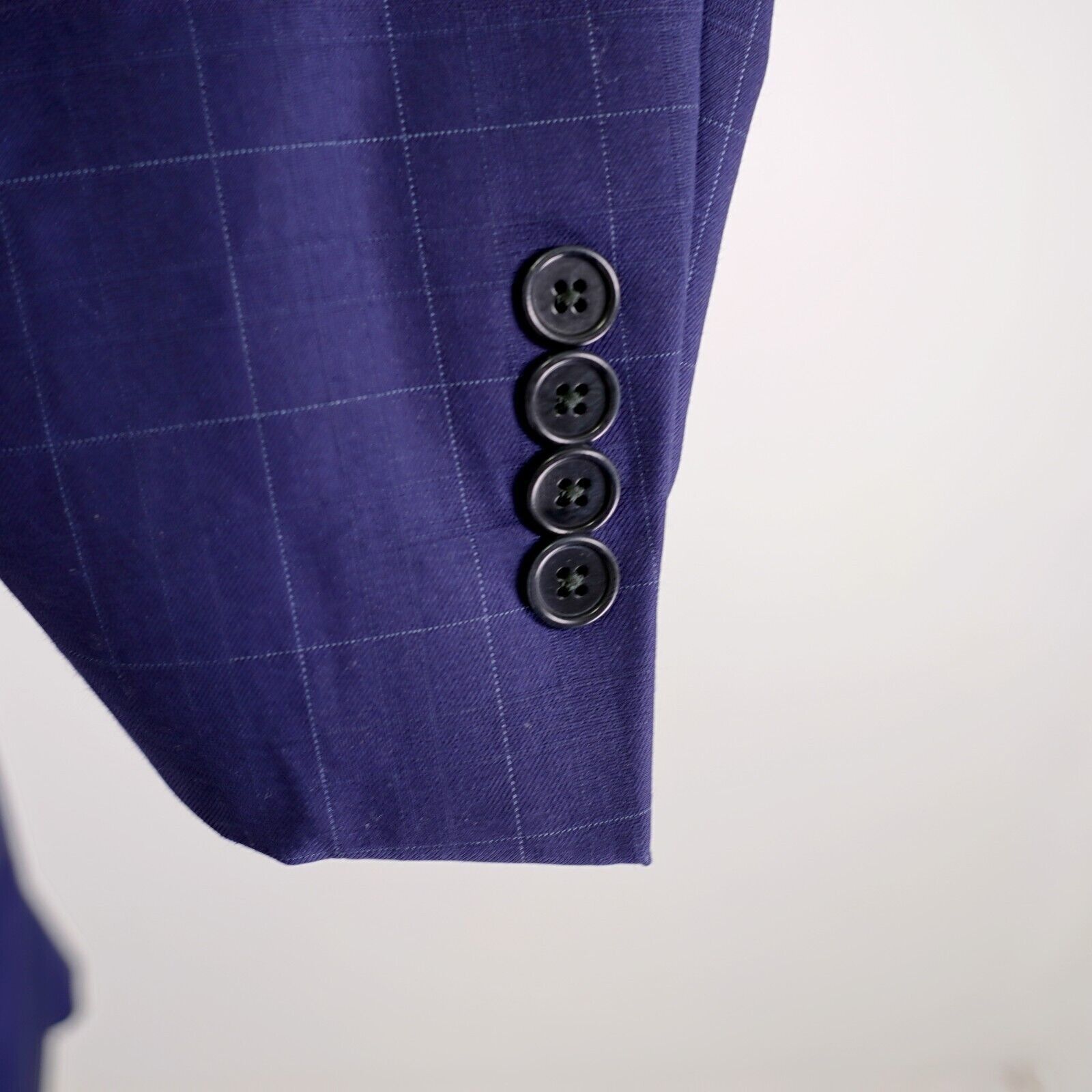 Jos. A. Bank Jos A Bank Signature Gold Super 150s Wool Blue Windowpane 42 Size 42L - 3 Thumbnail