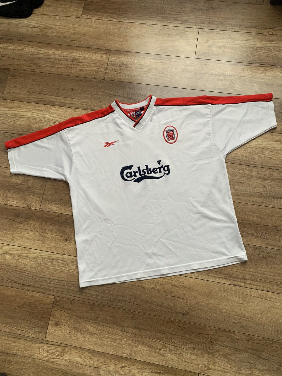 Reebok 1998/1999 FC Liverpool Reebok Vintage Soccer Jersey T-Shirt Size US XXL / EU 58 / 5 - 18 Thumbnail