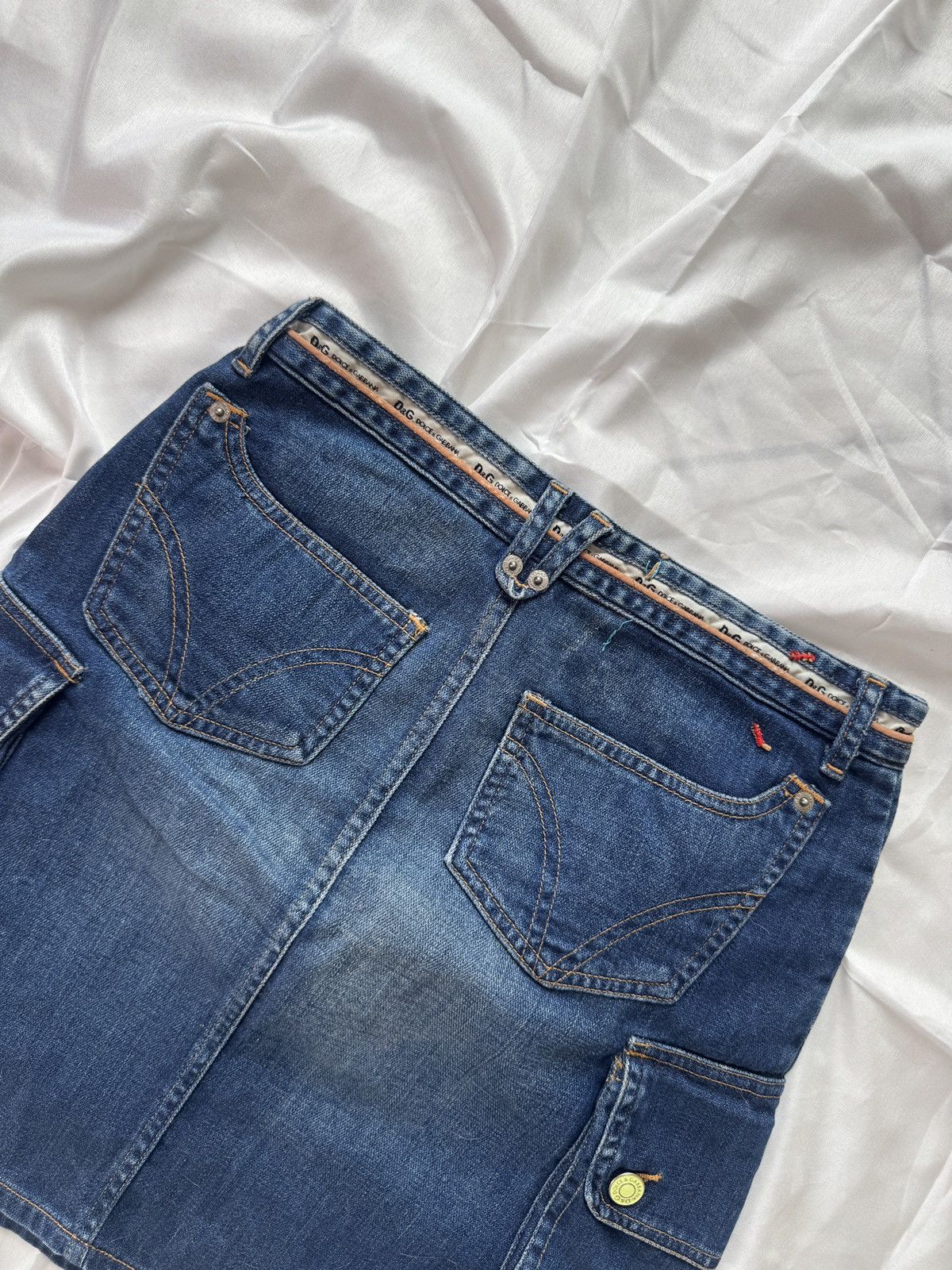 Dolce & Gabbana D&G Dolce & Gabbana Vintage Cargo Denim Skirt Size 27" / US 4 / IT 40 - 7 Thumbnail