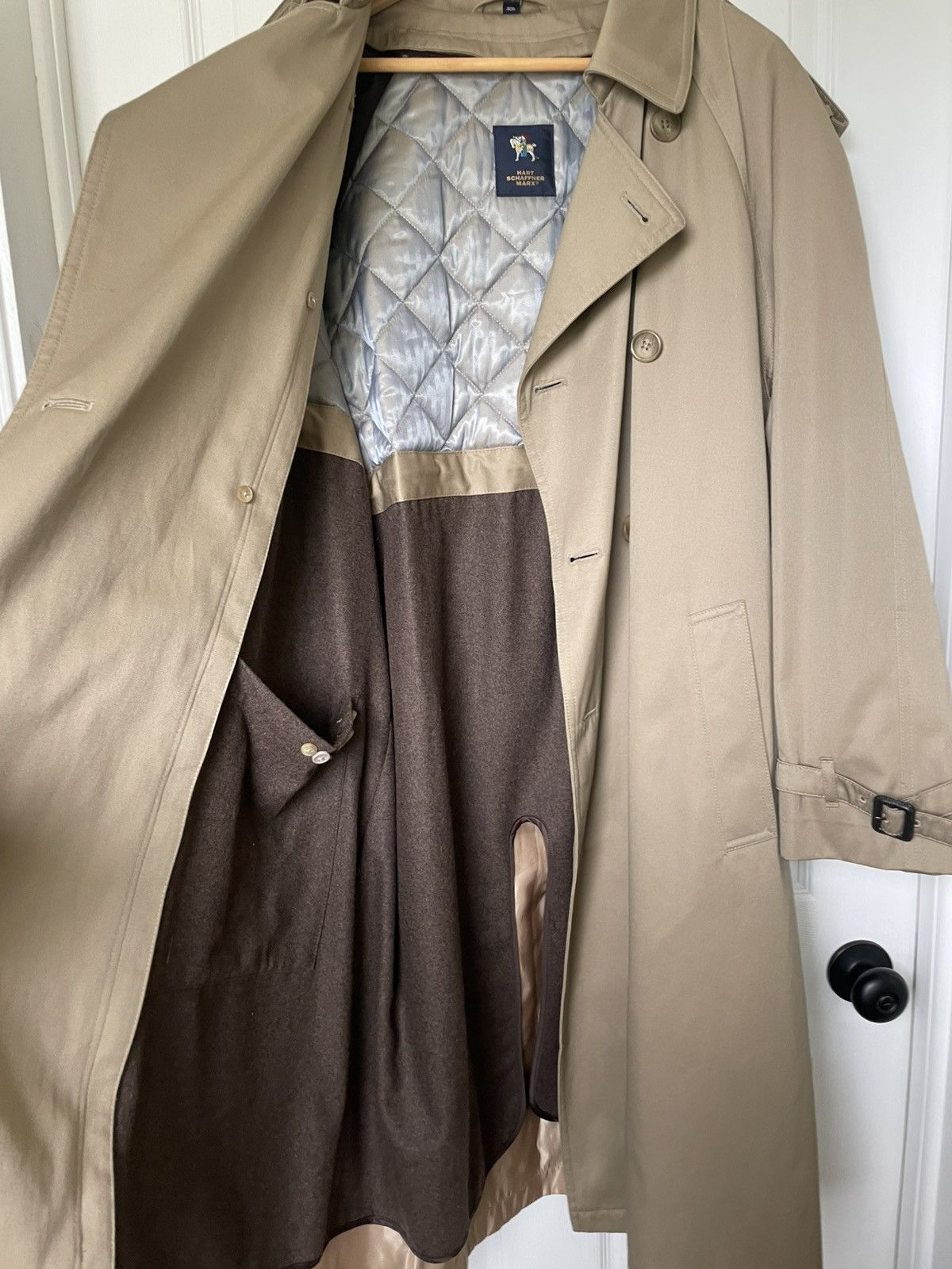 Hart Schaffner Marx Men’s Trench Coat Size US L / EU 52-54 / 3 - 2 Thumbnail
