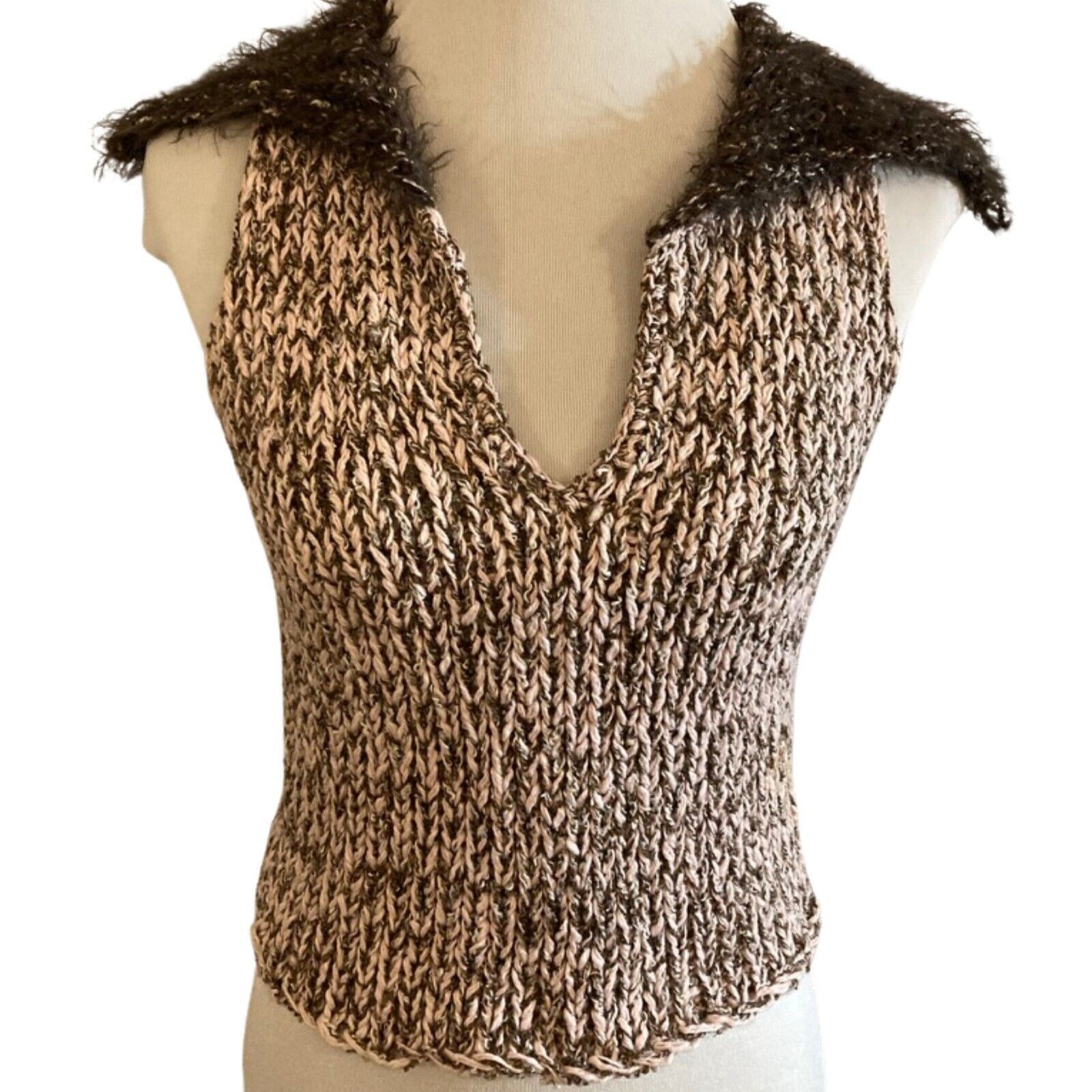 Neiman Marcus Vintage Y2K Suss Design Handmade Sweater Vest, Small Size S / US 4 / IT 40 - 1 Thumbnail
