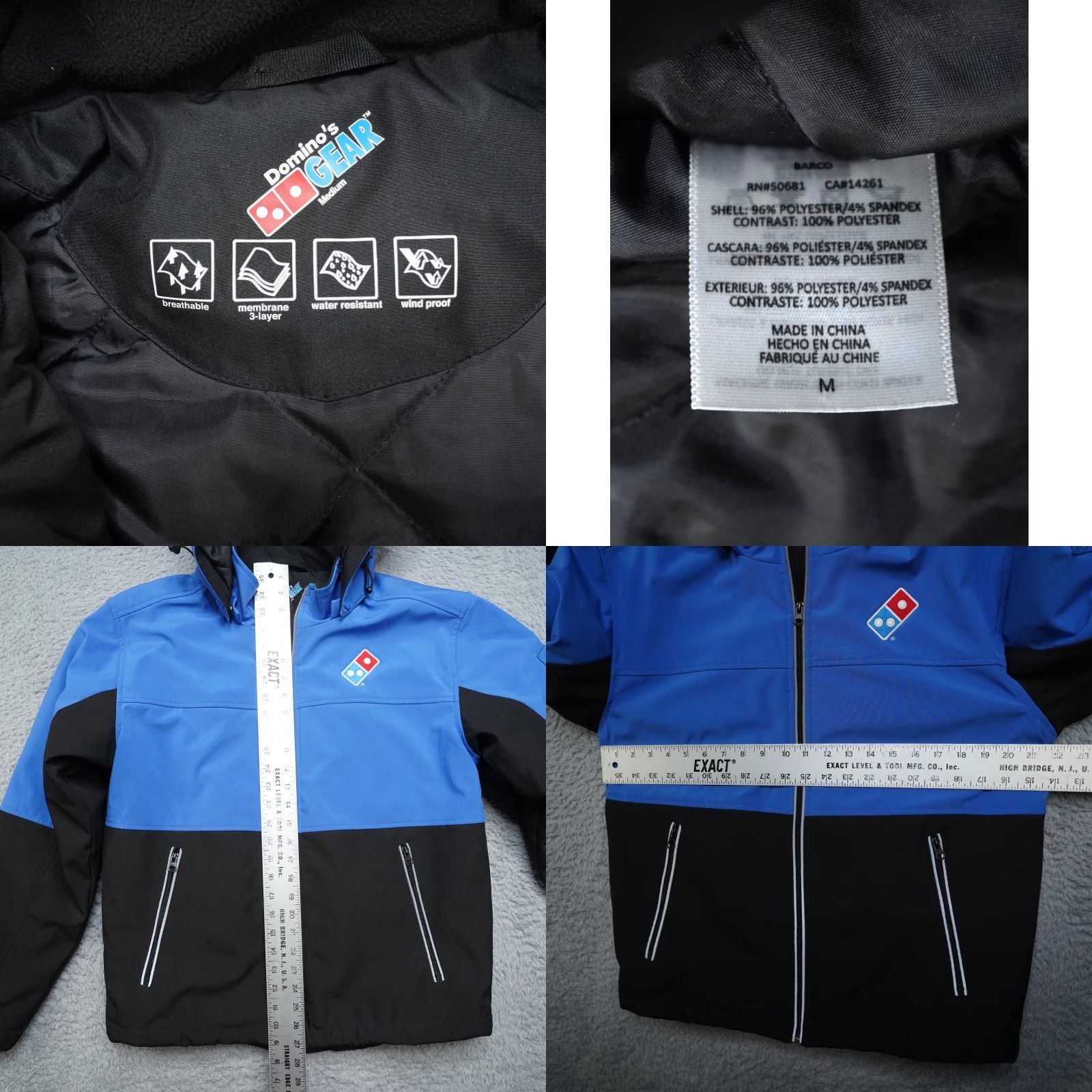 Vintage Domino Winter Jacket Mens M Blue Waterproof Full Zip Insulated Windbreaker Delivery Driver Logo Vintage: No (adjusted within rules?) Size US M / EU 48-50 / 2 - 8 Thumbnail