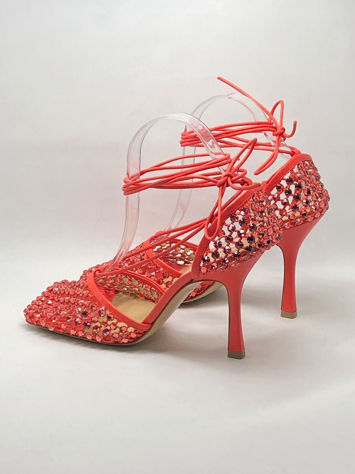 Bottega Veneta Bottega Veneta Stretch Embellished Ankle Tie Pumps size 39.5 Size US 9.5 / IT 39.5 - 7 Thumbnail