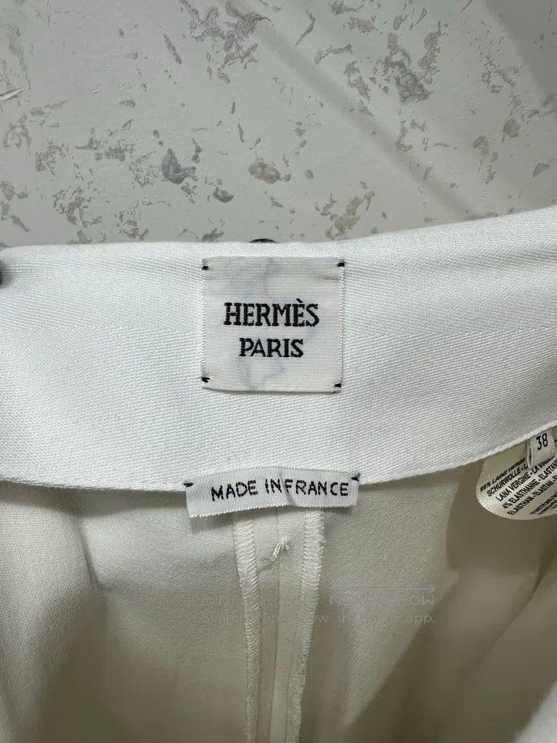 Hermes Hermes Beige Wide Leg Pants Size 25" / US 0 / IT 36 - 3 Thumbnail