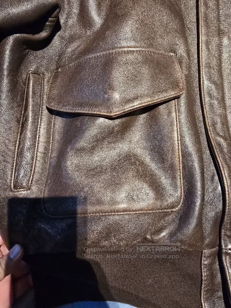 Schott Schott A2 sheepskin out-of-print bomber jacket Size US XL / EU 56 / 4 - 4 Thumbnail