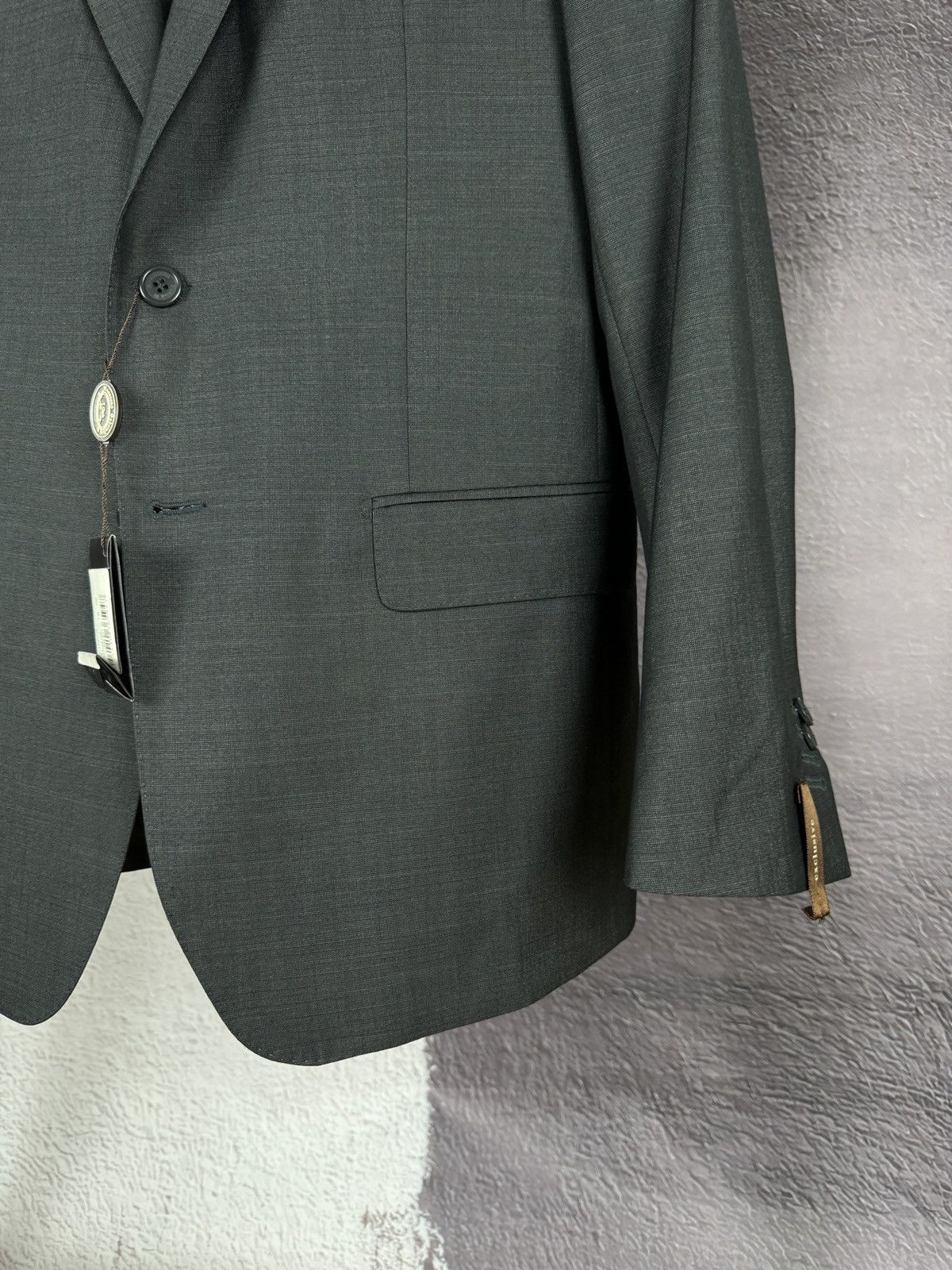 Nazareno Gabrielli BNWT Nazareno Gabrielli 2 pcs Panda grey 2 button wool suit Size 42R - 6 Thumbnail
