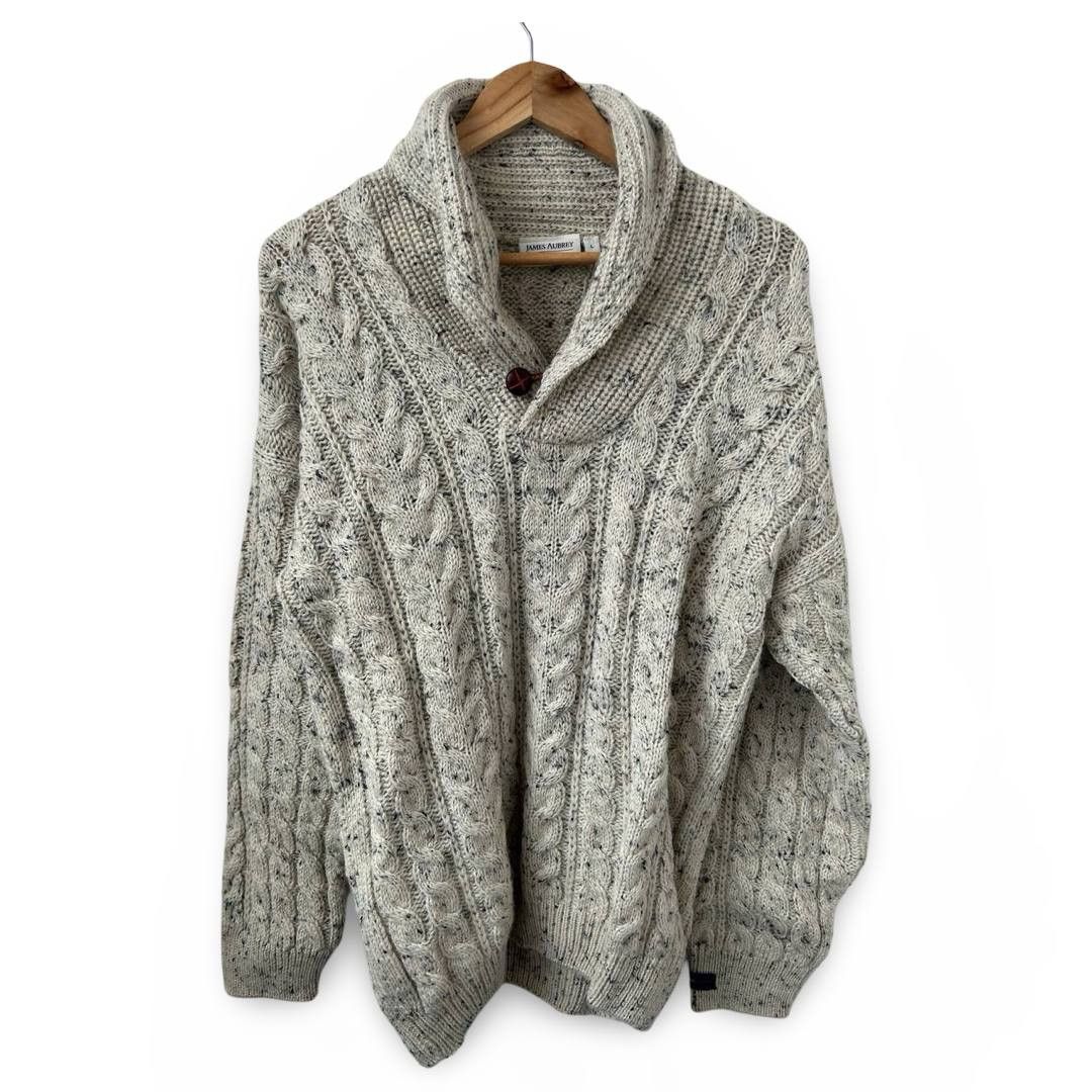 Vintage James Aubrey wool knitted sweater #851 Size US L / EU 52-54 / 3 - 1 Thumbnail