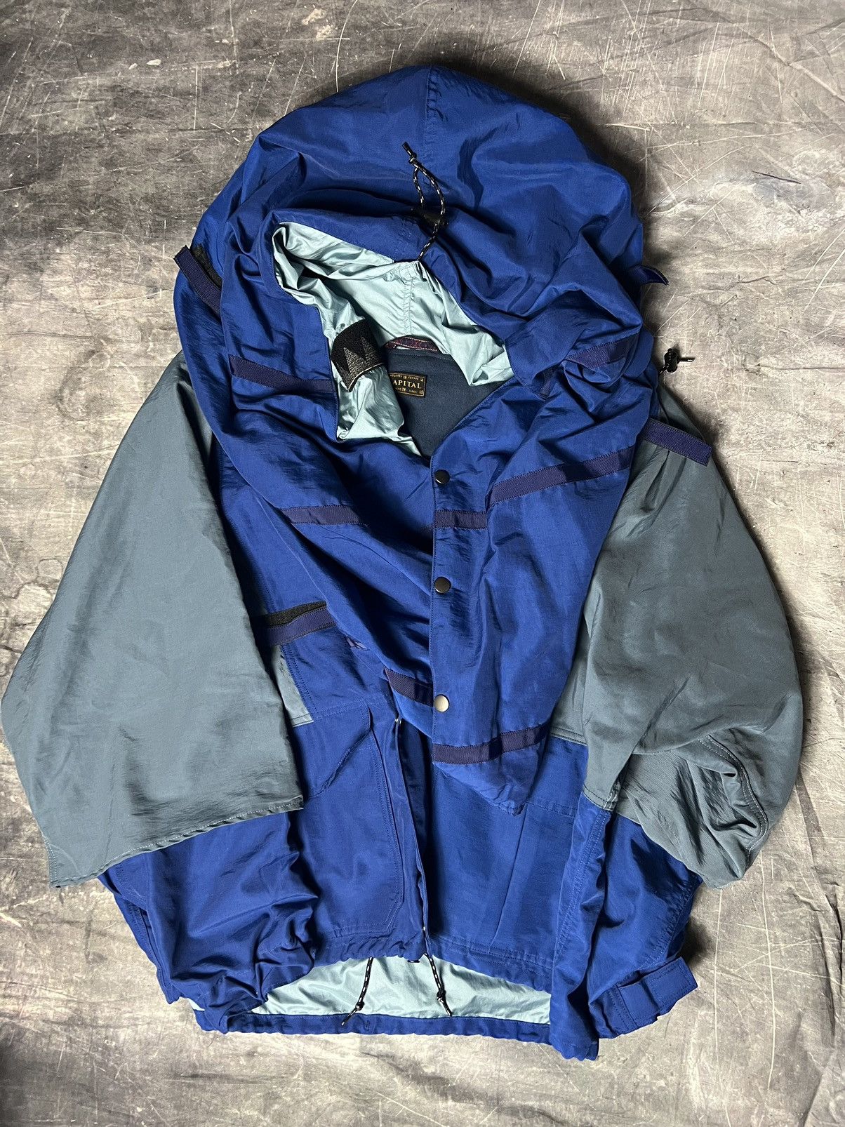 image of Kapital 60/40 Kamakura Blouson Anorak in Blue, Men's (Size Medium)