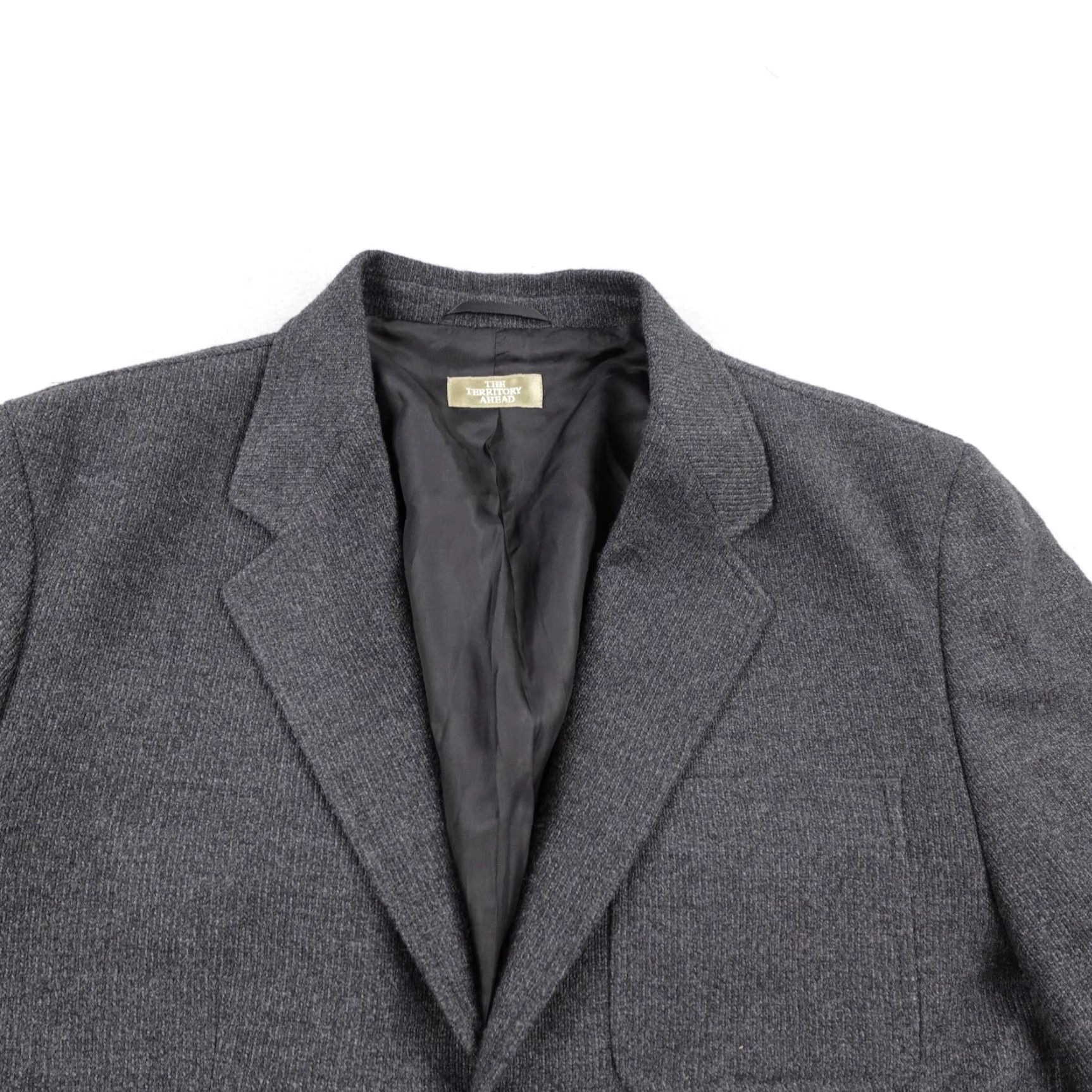 The Territory Ahead Territory Ahead Jacket Mens 42R Gray Wool Cashmere Blazer Sport Coat 3 Button Size 42R - 2 Thumbnail