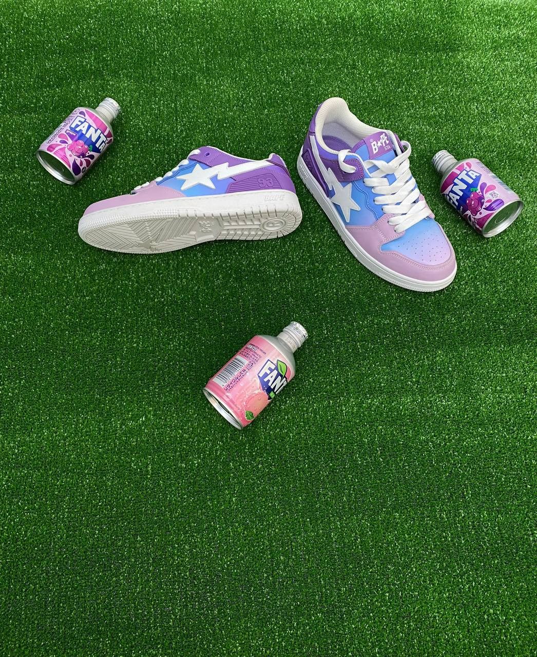 Bape Bape A Bathing Ape SK8 Sneakers Purple/Light Blue Bape Sta Size US 9 / EU 42 - 3 Thumbnail