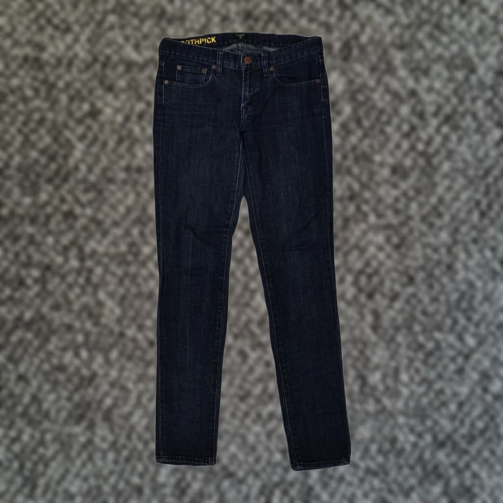 J.Crew J. CREW Mens Toothpick Slim Jeans Navy Blue Cotton W26 L30 Size US 26 / EU 42 - 1 Thumbnail