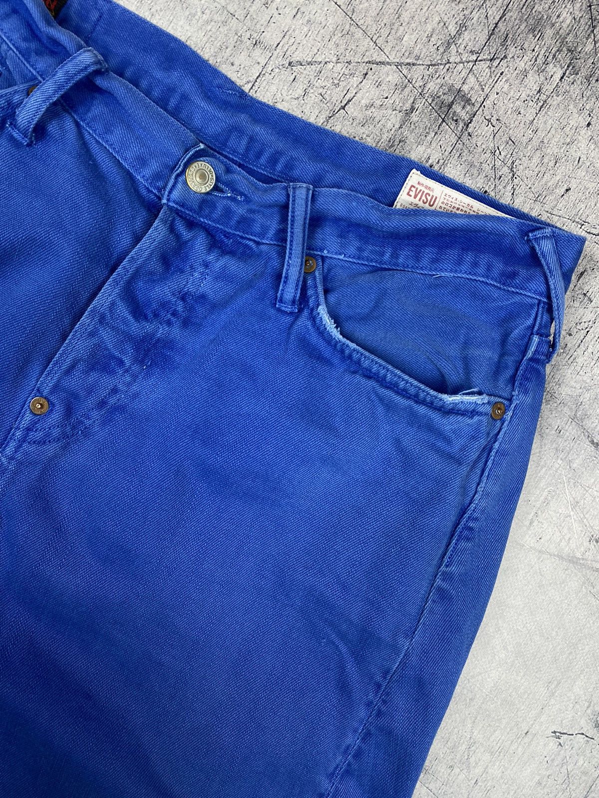 Evisu × Japanese Brand × Vintage Vintage Evisu Japanese Brand Y2K Denim Shorts Size US 32 / EU 48 - 11 Thumbnail