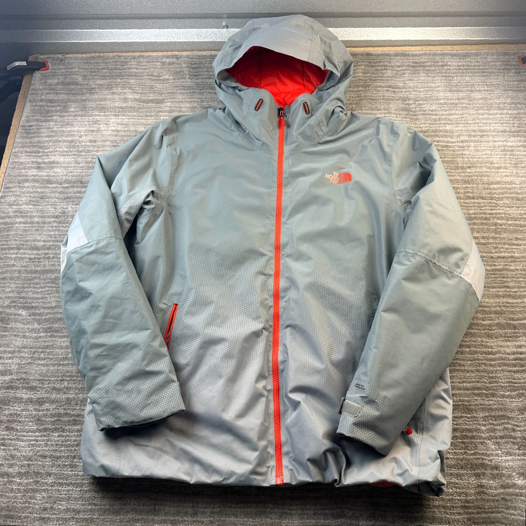 The North Face The North Face Jacket Mens XL Gray Fuseform Dot Matrix Insulated Hyvent Parka Size US XL / EU 56 / 4 - 2 Thumbnail