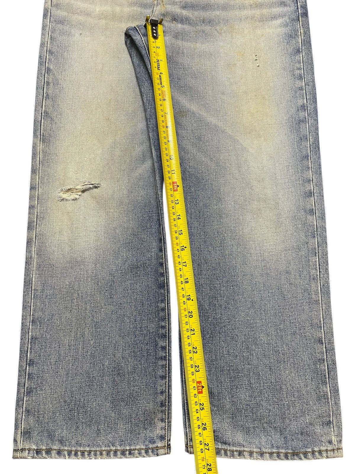 Uniqlo Vintage Uniqlo Blue Mud Wash Faded Distress Whiskers Baggy Size US 36 / EU 52 - 13 Thumbnail