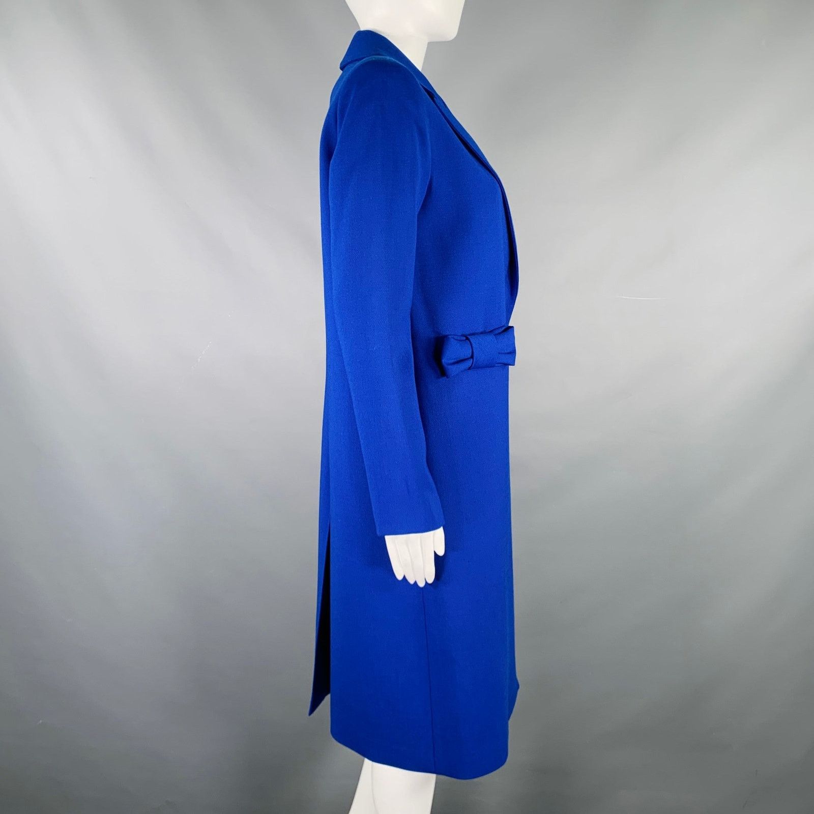 SMYTHE SMYTHE Size 4 Cobalt Blue Polyester Bows Single Snap Coat Size S / US 4 / IT 40 - 3 Thumbnail