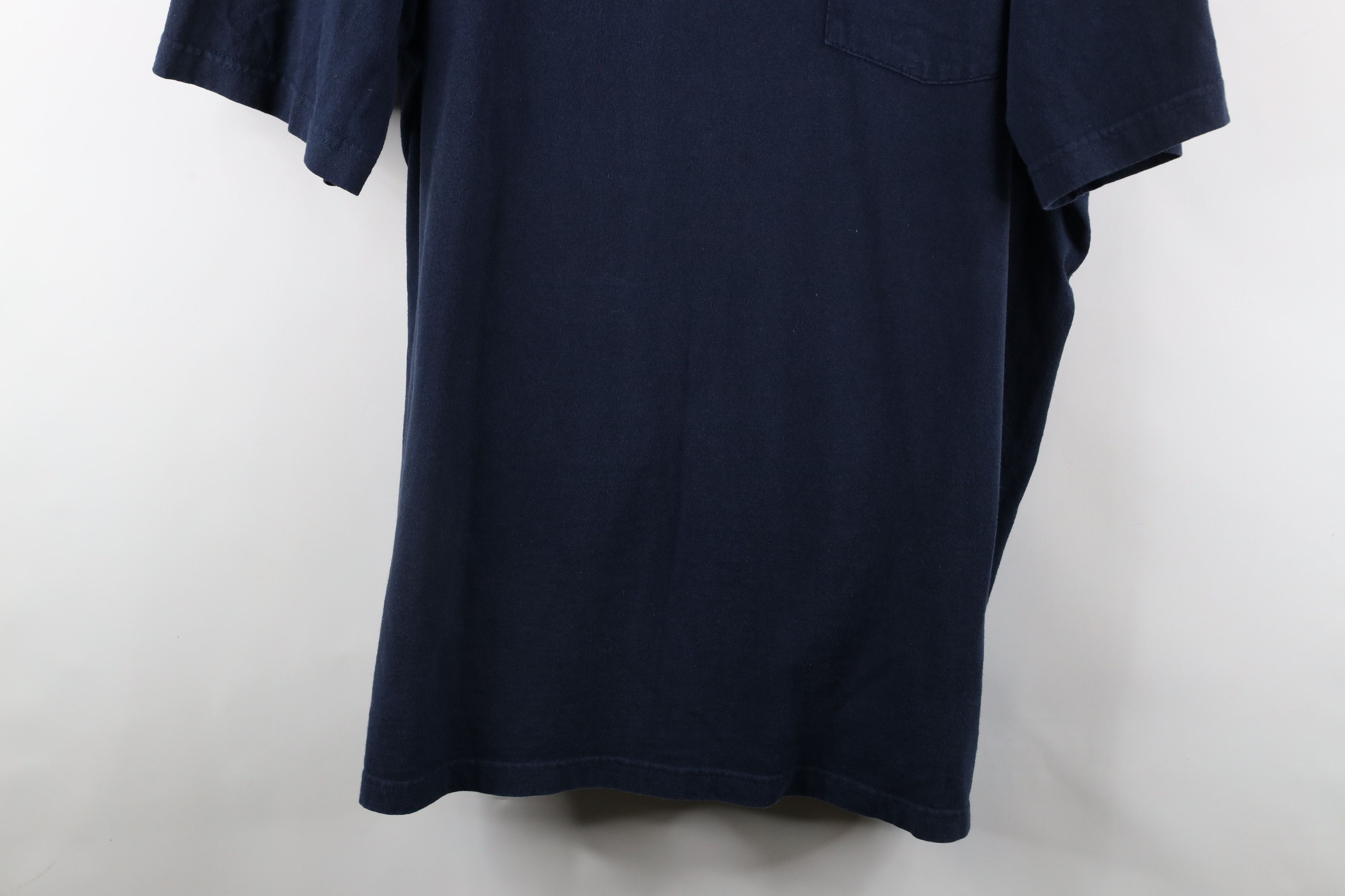 Carhartt × Vintage Vintage Carhartt Spell Out Heavyweight Pocket T-Shirt Blue Size US XXL / EU 58 / 5 - 3 Thumbnail