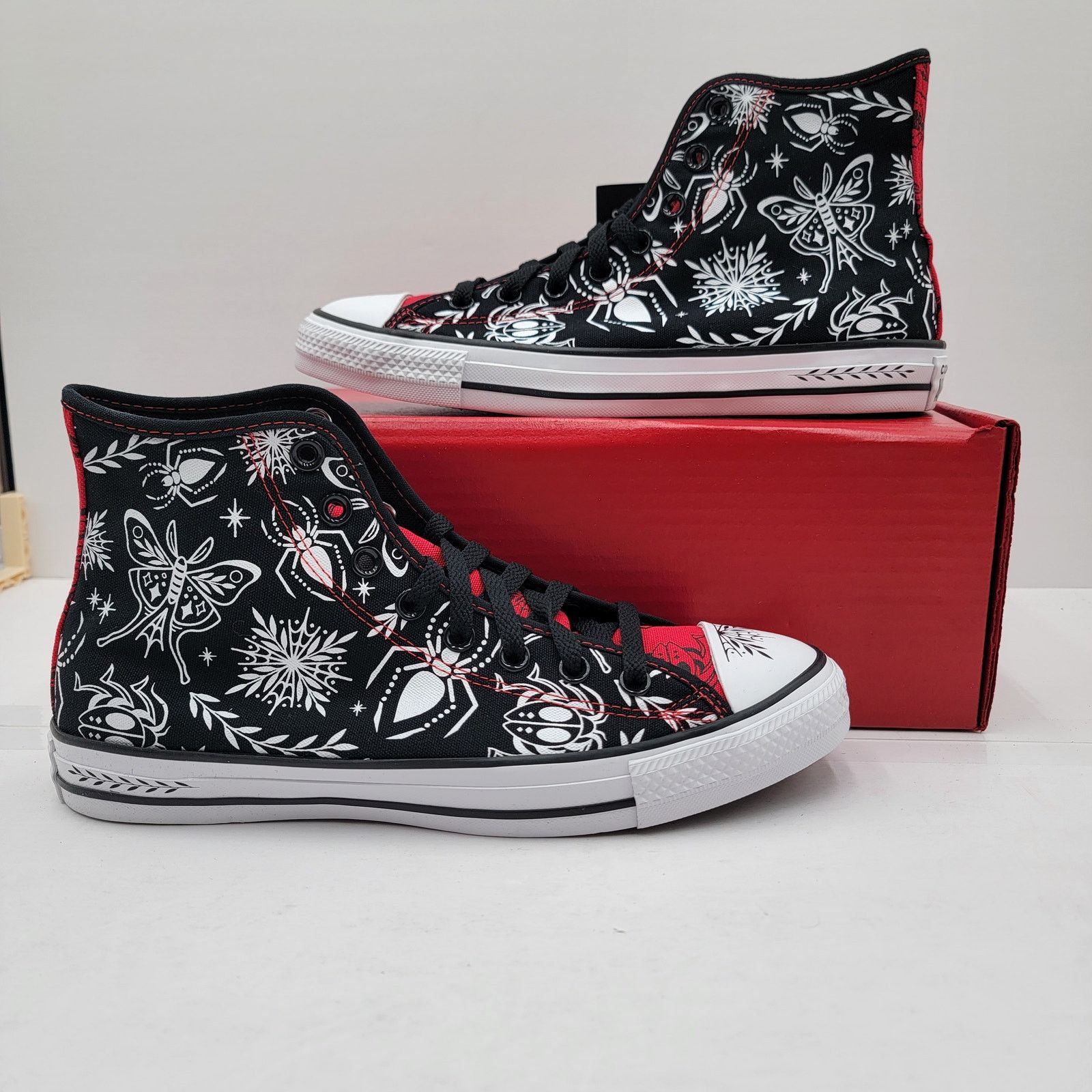 Converse Converse By You CTAS Hi Red/Black Custom Sneakers - Size 8 Size US 8 / EU 41 - 1 Thumbnail