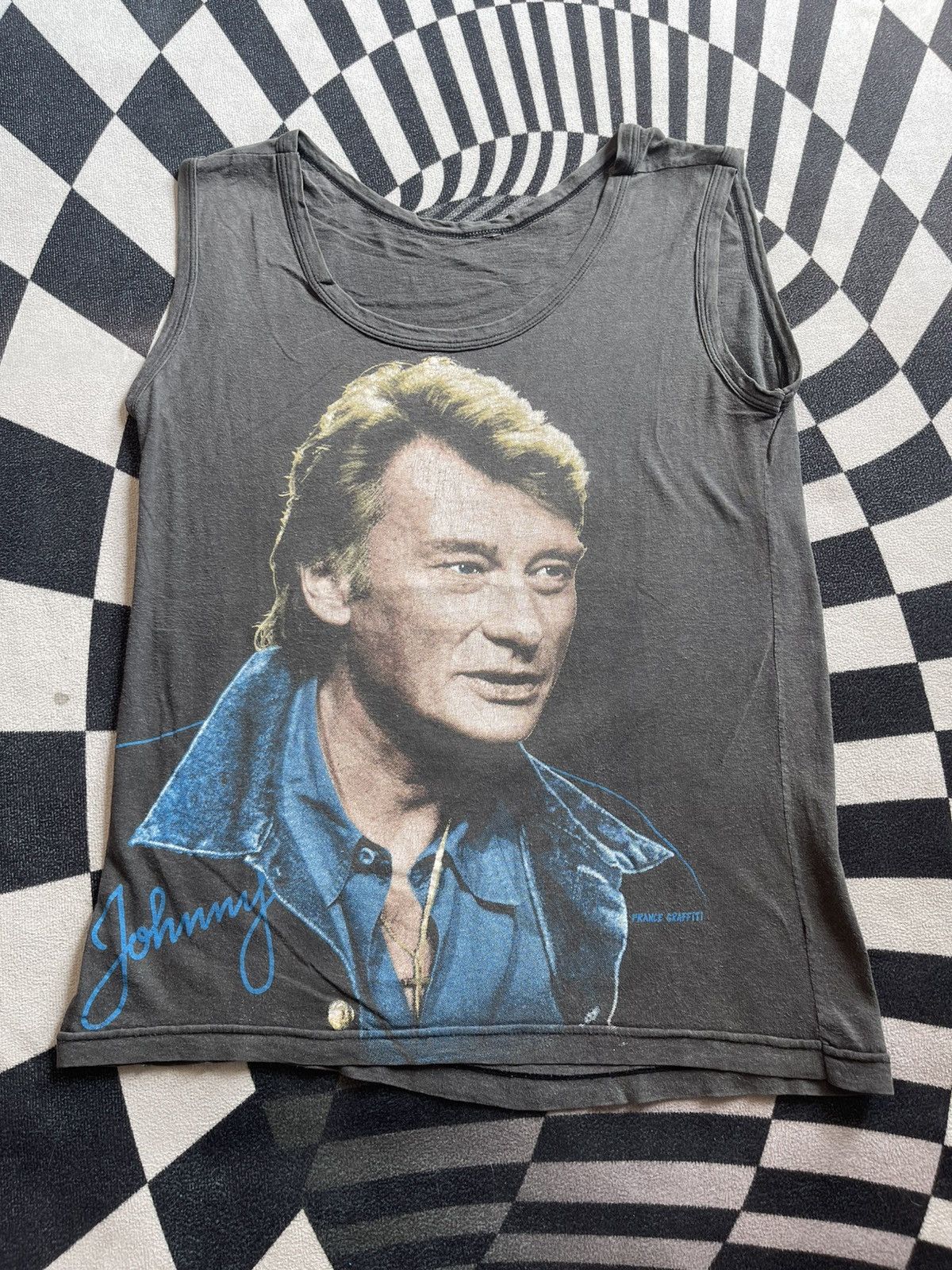 Band Tees VTG Johnny Hallyday Tank Tops Bundle - 80s/90s (Set of 3) Size US M / EU 48-50 / 2 - 2 Thumbnail