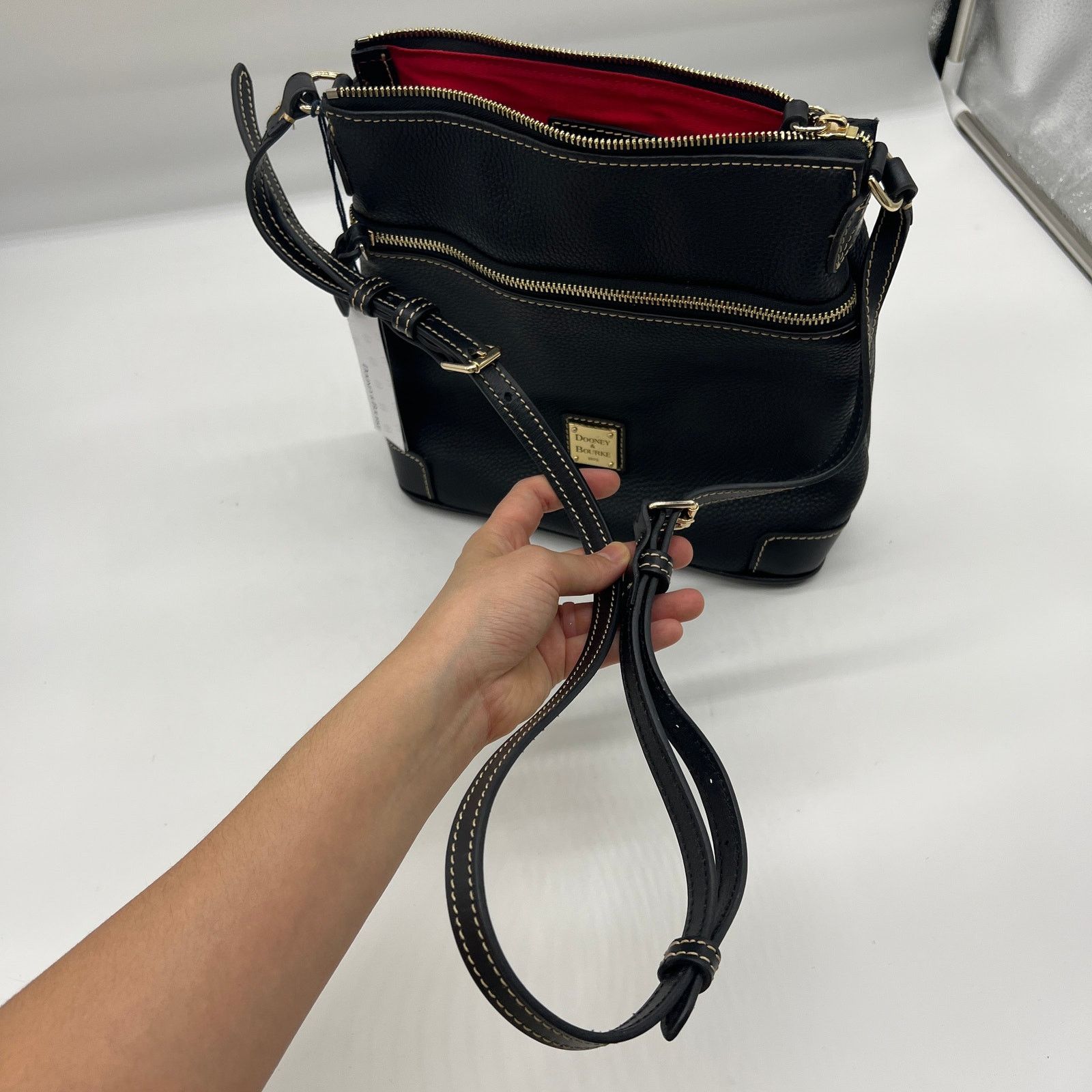 Dooney & Bourke Dooney & Bourke Pebble Leather Crossbody Purse Black Color Size ONE SIZE - 6 Thumbnail