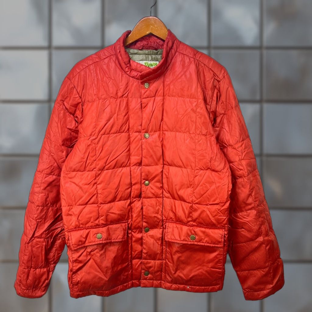 Eddie Bauer VINTAGE Eddie Bauer Puffer Jacket Large Men Goose Down Nylon Orange 90s Streetwear Down Insulation Casual Winter Jacket Size US L / EU 52-54 / 3 - 1 Thumbnail