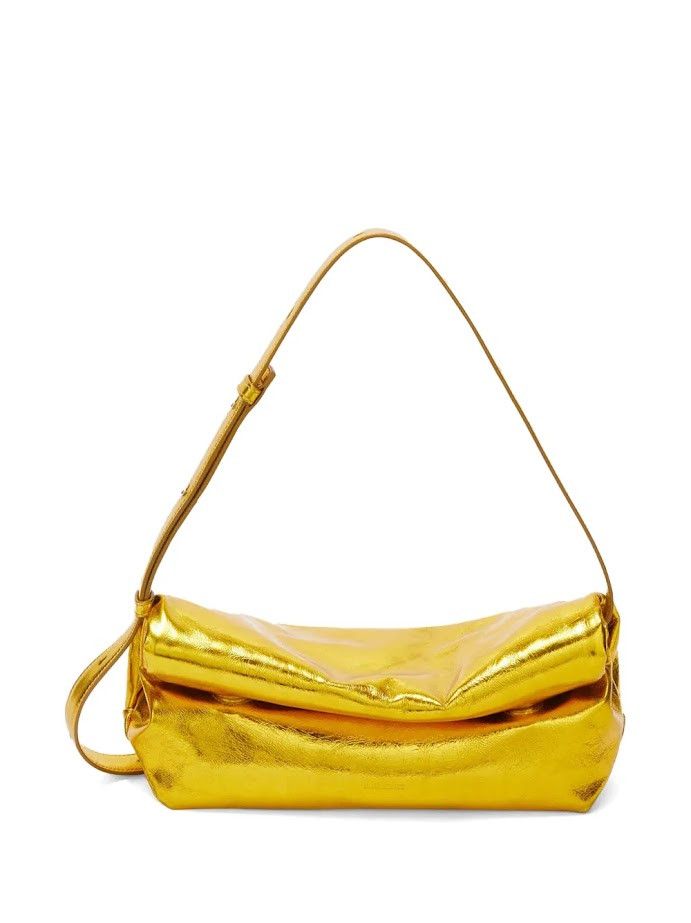 Jil Sander o1w1db10825 Size: OS / Small Rollup Leather Shoulder Bag Size ONE SIZE - 1 Thumbnail