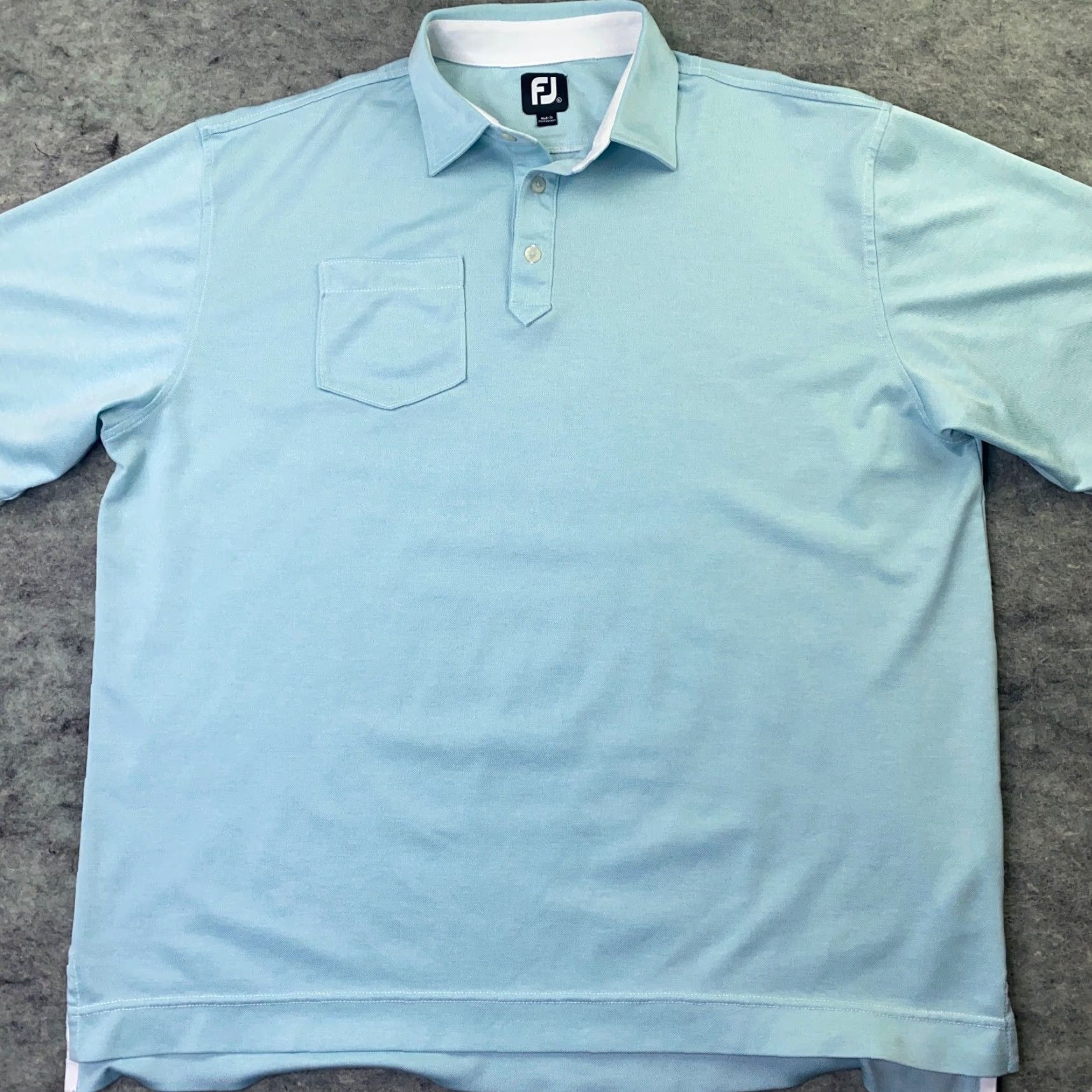 Footjoy Footjoy Shirt Mens XL Blue Polo Short Sleeve Pocket Golf Polo Short Sleeve Relaxed Size US XL / EU 56 / 4 - 2 Thumbnail