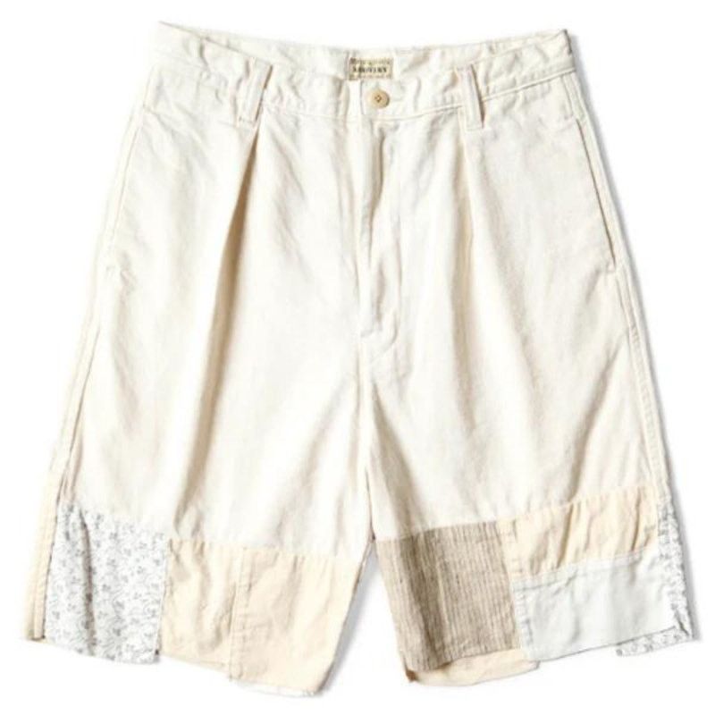 Kapital Kapital Kountry 10oz White Denim Shorts (Hutteri Remake) Size US 31 - 1 Thumbnail