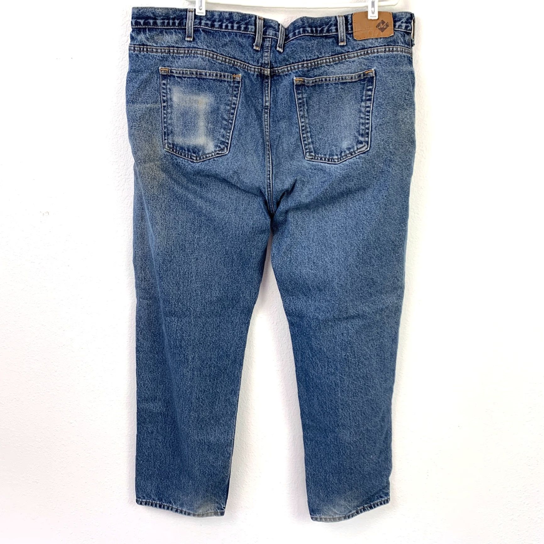 Vintage VINTAGE Member's Mark Jeans Men Big & Tall 44x32 Blue 100% Cotton Denim Button Zipper Relaxed Straight USA Fall Winter Season Mens Size US 44 / EU 60 - 5 Thumbnail