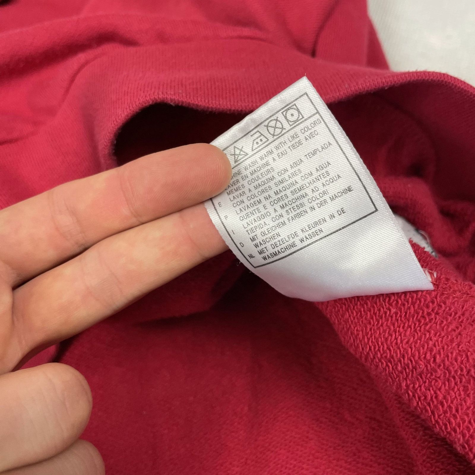Nike × Vintage VTG Nike Mens Red Spellout Crew Neck Pullover Sweatshirt XL Size US XL / EU 56 / 4 - 7 Thumbnail
