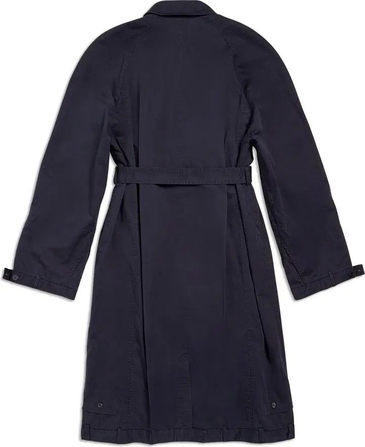 Balenciaga o1mt1gz1224 Deconstructed Carcoat in Navy Blue Size US XS / EU 42 / 0 - 2 Thumbnail