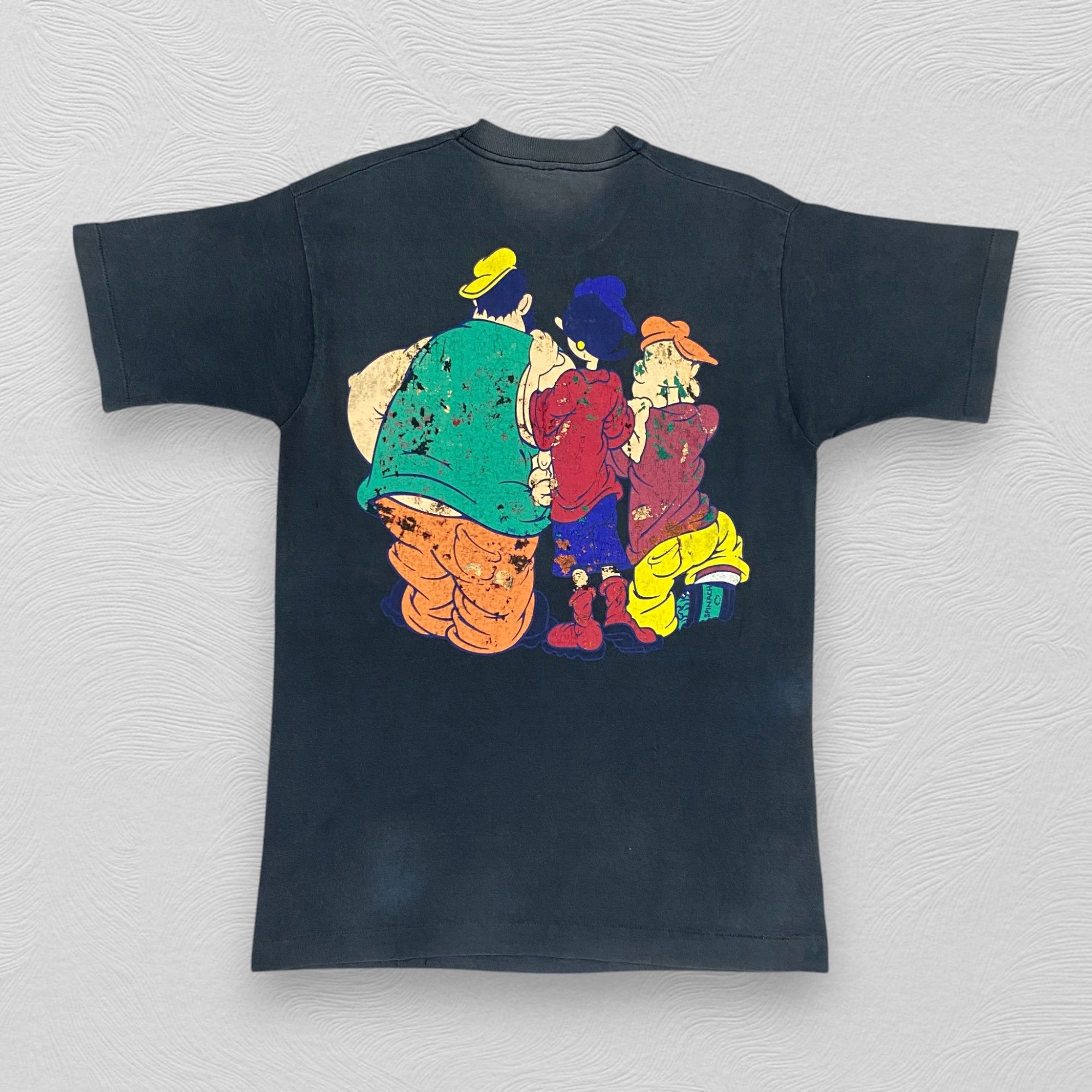 Fruit Of The Loom Vintage Popeye Olive Oyl Brutus Bluto Tshirt - I077 Size US M / EU 48-50 / 2 - 2 Thumbnail