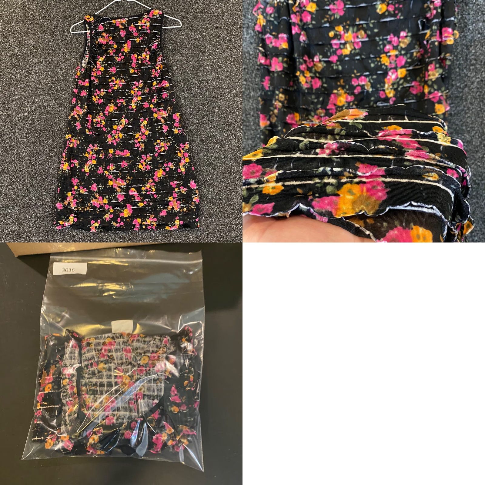 Free People Free People Free Dress Womens Small 30" Black Floral Ruffled Sleeveless Micro Size S / US 4 / IT 40 - 8 Thumbnail