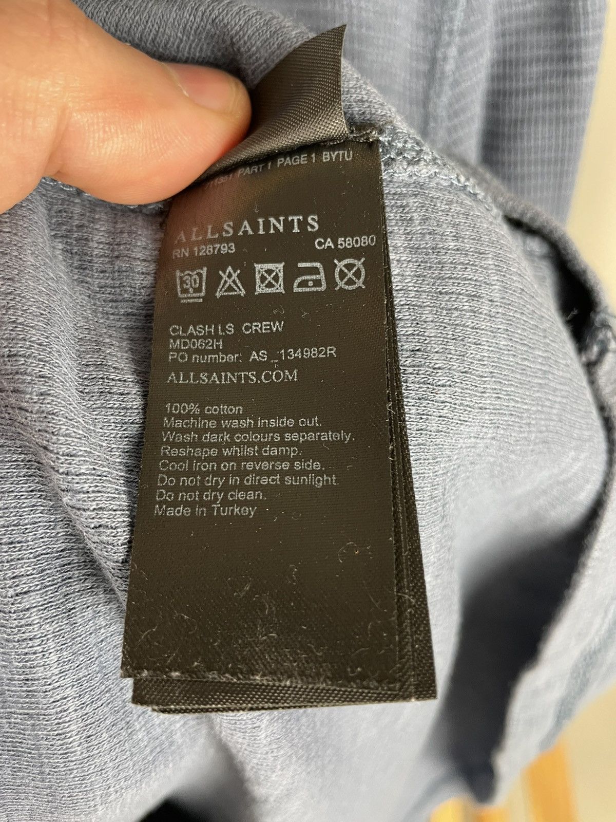 Allsaints × Designer Allsaints clash ls crew cotton long sleeve Size US L / EU 52-54 / 3 - 9 Thumbnail