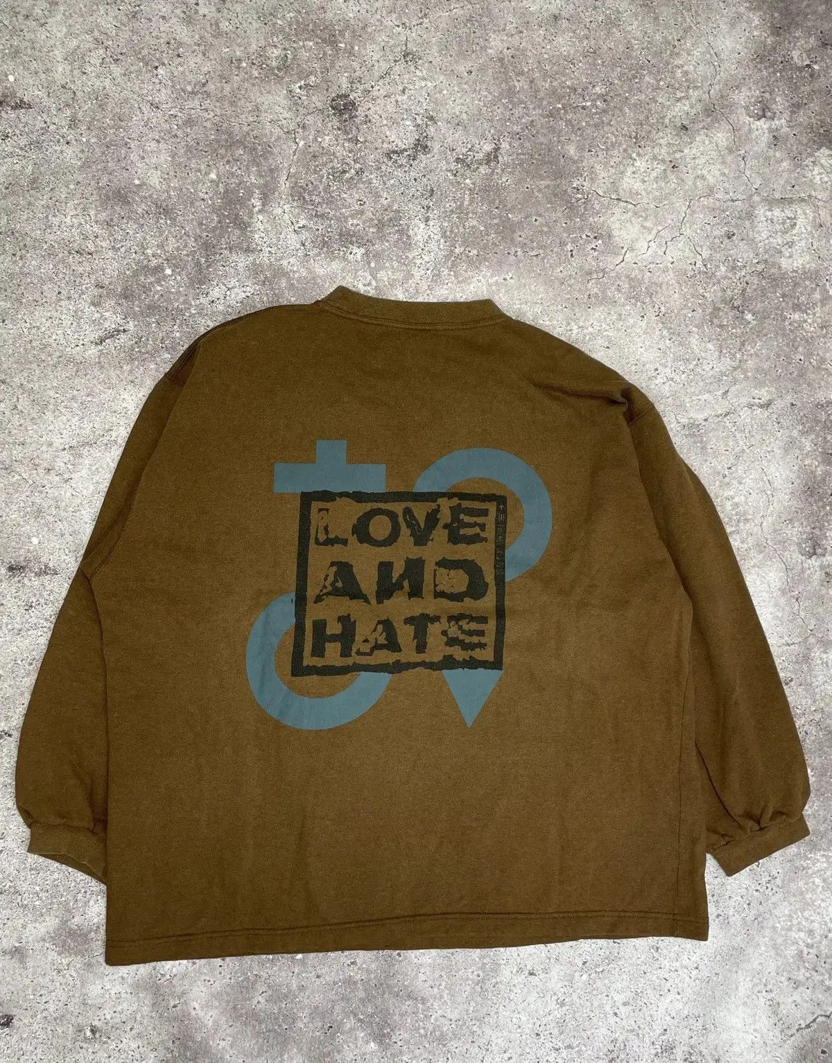 Sun Surf WINDSURFING VINTAGE BROWN SWEATSHIRT LOVE AND HATE Size US XL / EU 56 / 4 - 1 Thumbnail
