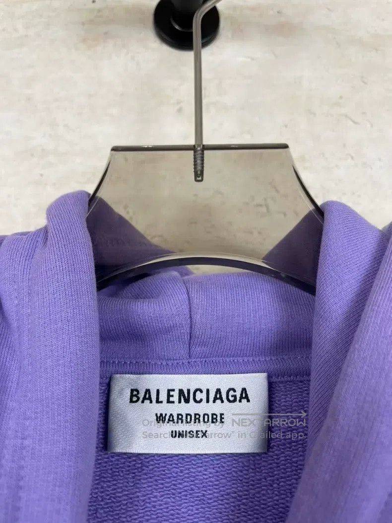 Balenciaga Balenciaga Eggplant Purple Cola Embroidered Hoodie Size US S / EU 44-46 / 1 - 5 Thumbnail