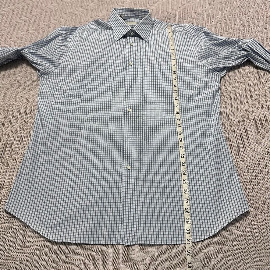 Ermenegildo Zegna Ermenegildo Zegna blue plaid button down size 16.5 Size US L / EU 52-54 / 3 - 8 Thumbnail