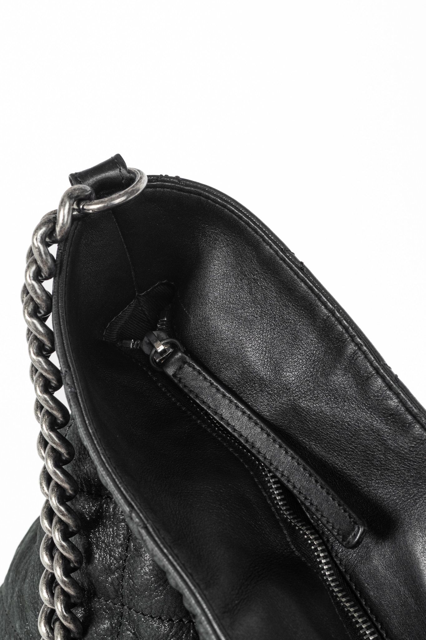 Chanel In-The-Mix Black Iridescent Calfskin Quilted Tote
