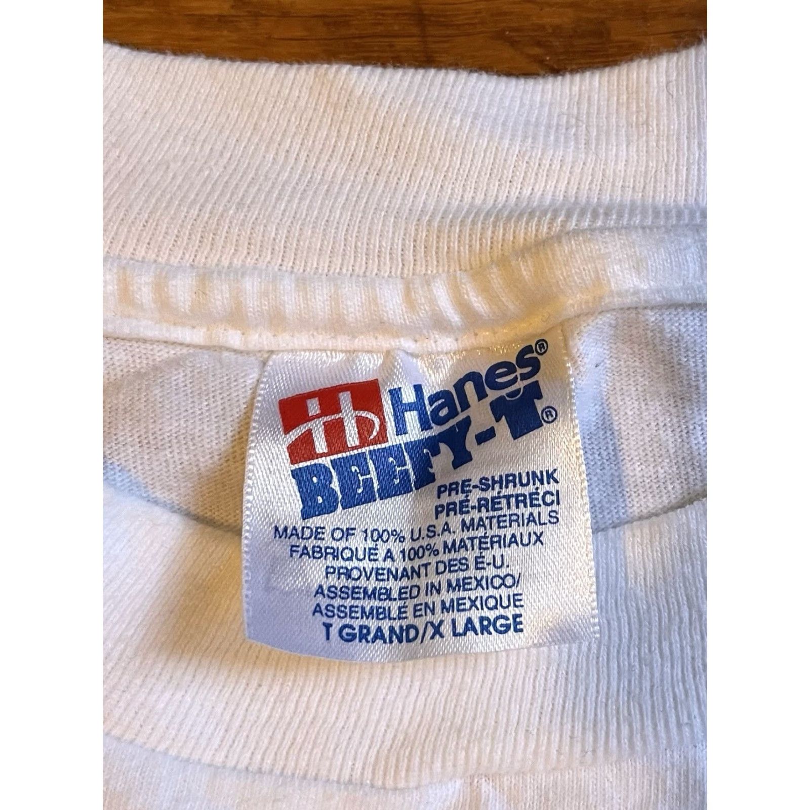Hanes VINTAGE 1993 Paris Air Show USA Pavilion Long Sleeve Shirt Men’s XL White 90s Size US XL / EU 56 / 4 - 6 Thumbnail