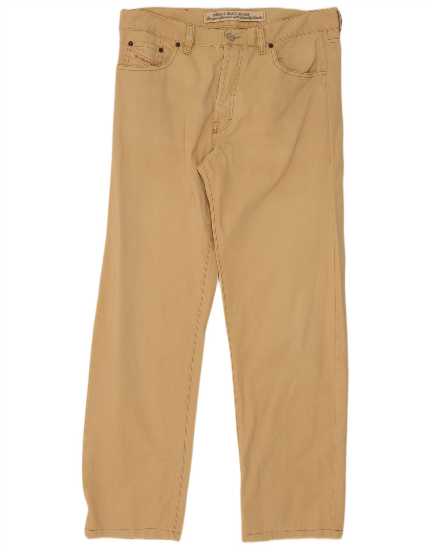 Diesel Mens Straight Casual Trousers W38 L32 Beige Cotton Size US 38 / EU 54 - 1 Thumbnail